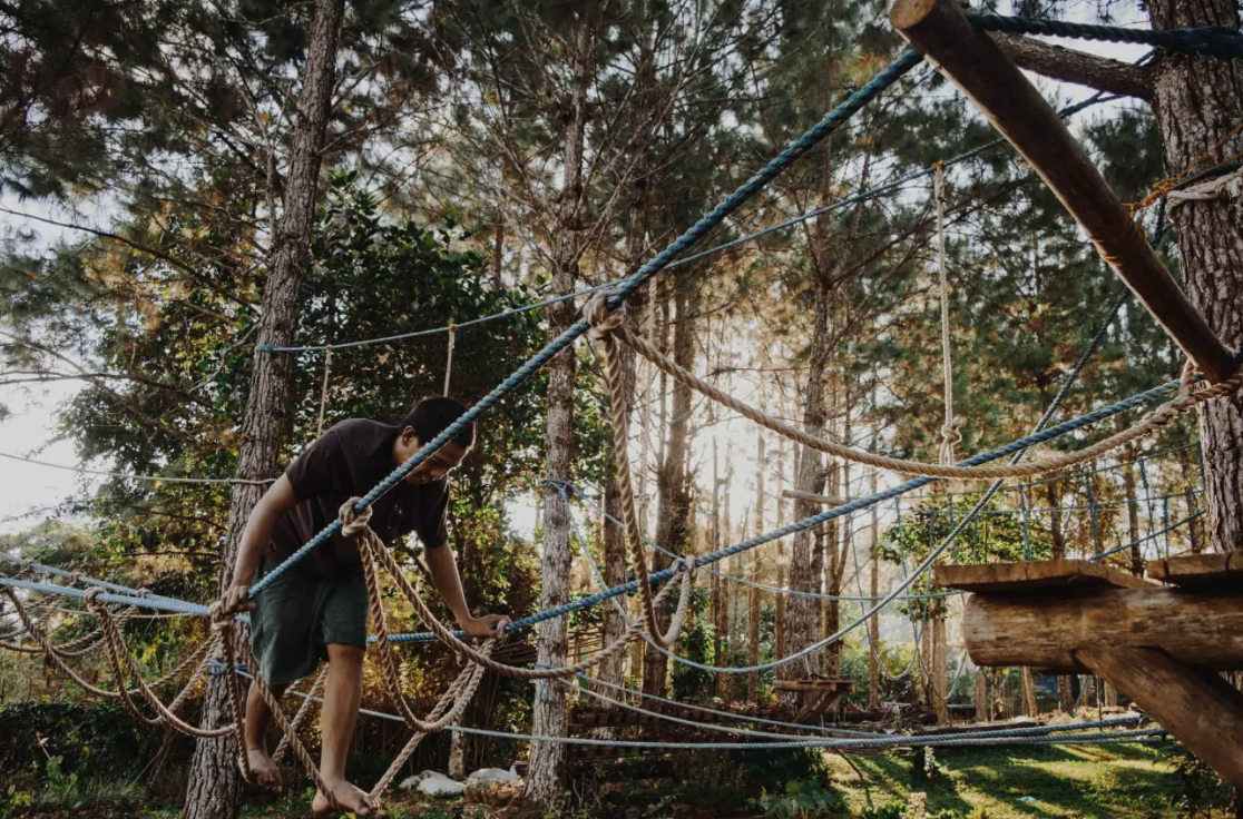 DIY Camping Obstacle Course